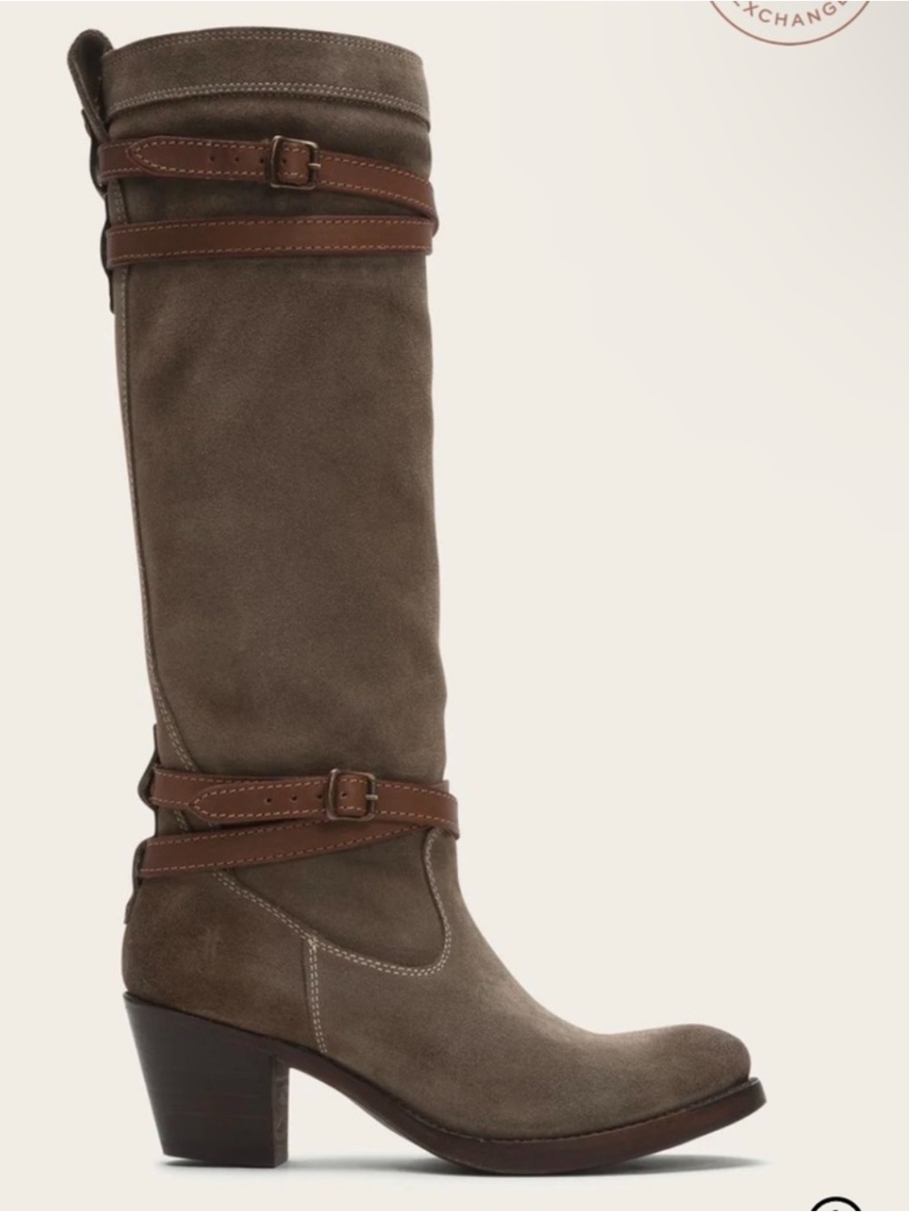 Frye Jane Strappy Suede Boots Size 7